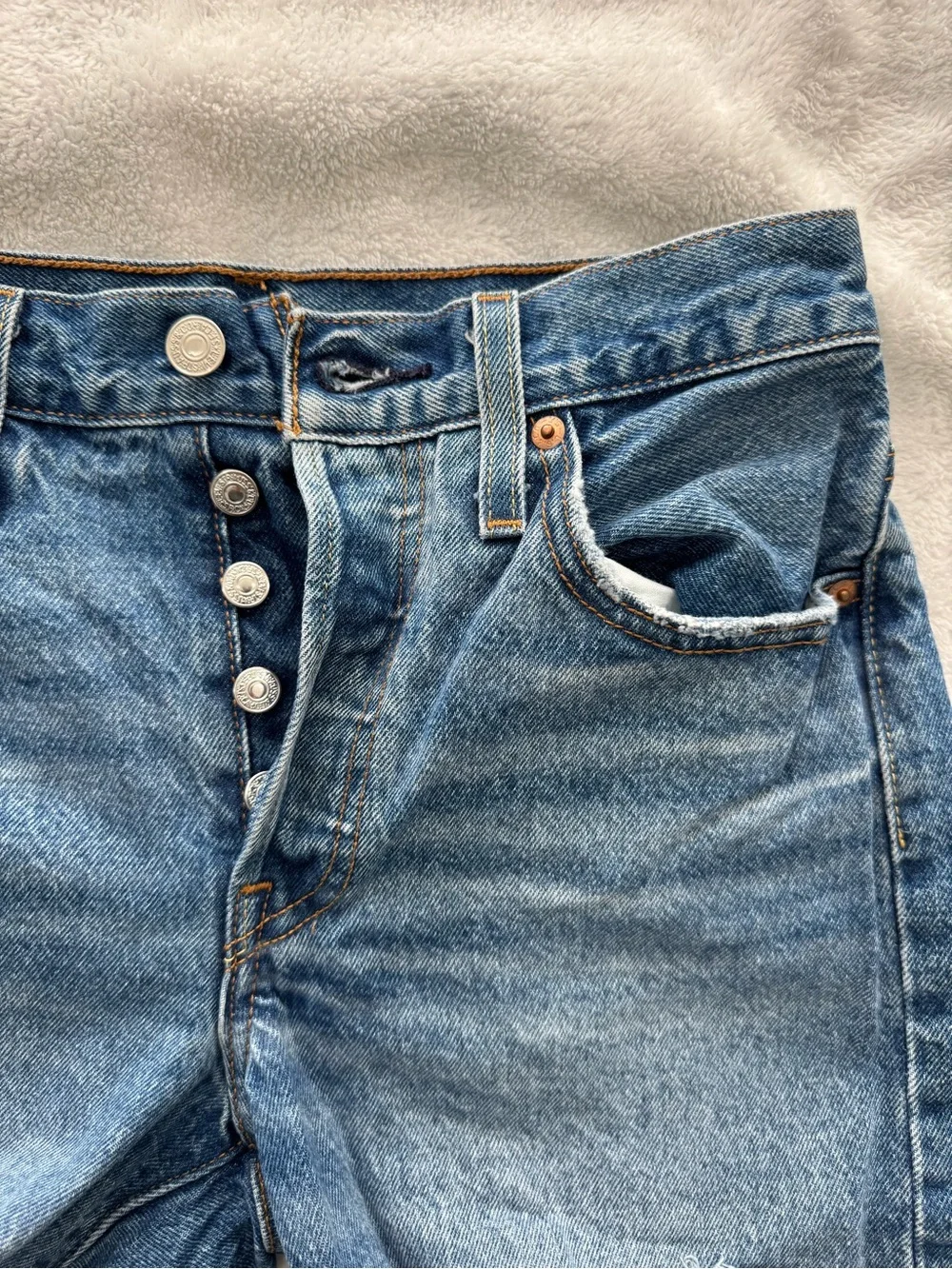 Levi's Distressed Denim Shorts
